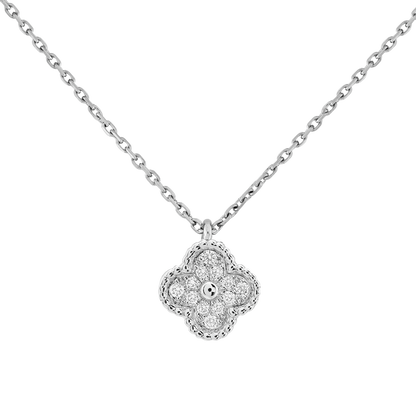 18K Sweet Alhambra Diamond Necklace