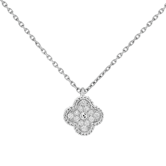 18K Sweet Alhambra Diamond Necklace