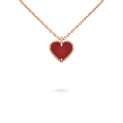 18K Sweet Alhambra Heart Pendant Necklace