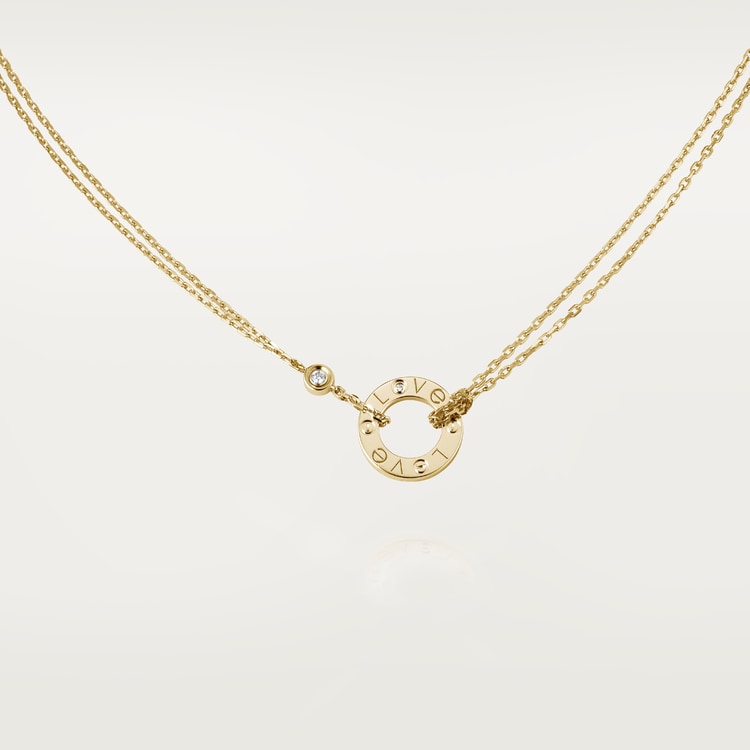 18K Love 2 Diamonds Necklace