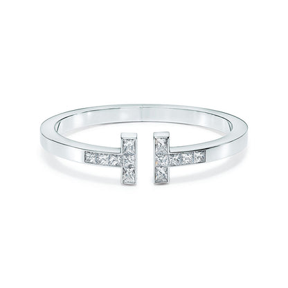 18K T Diamond Square Bracelet