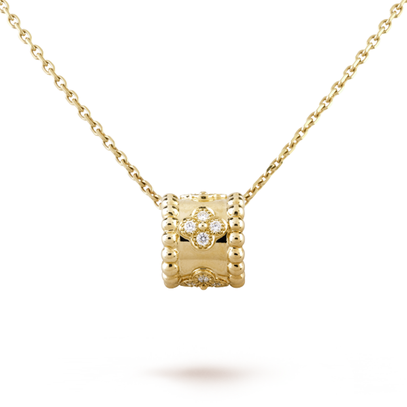 18K Perlée Clovers Pendant Necklace