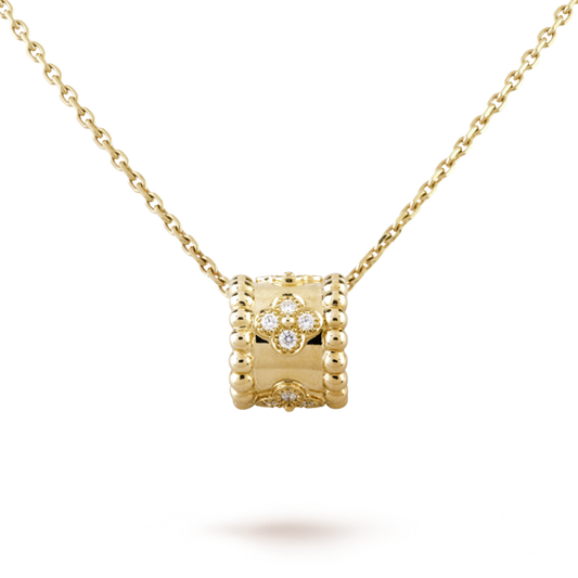 18K Perlée Clovers Pendant Necklace