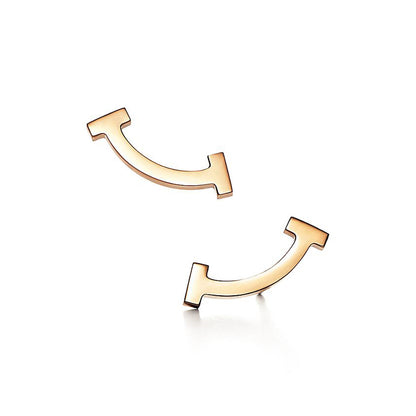 18K T Smile Earrings