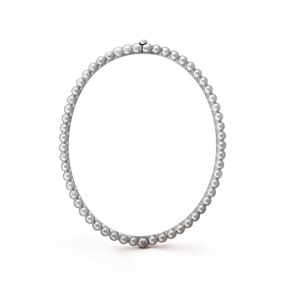 18K White Gold Perlée Bracelet