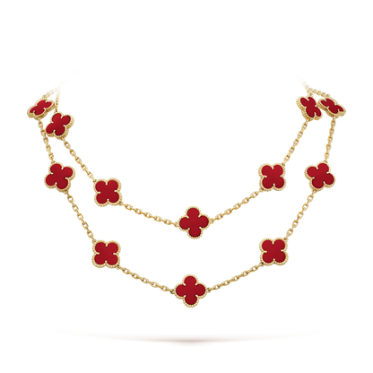 18K Vintage Alhambra 20 Motifs Long Necklace