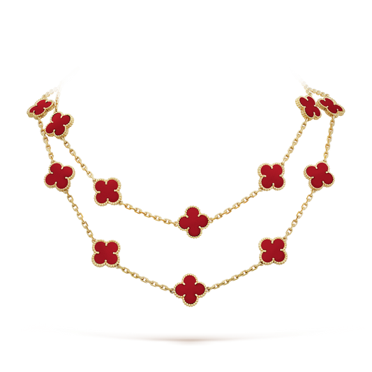 18K Vintage Alhambra 20 Motifs Long Necklace