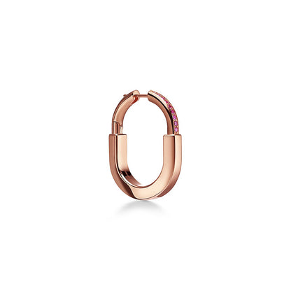 18K T Lock ROSÉ Edition Medium Earrings