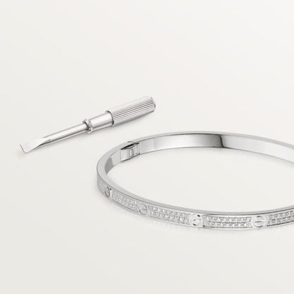 18K LOVE BRACELET 3.65MM DIAMOND-PAVED