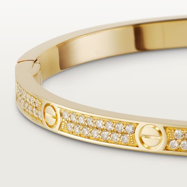 18K LOVE BRACELET 3.65MM DIAMOND-PAVED