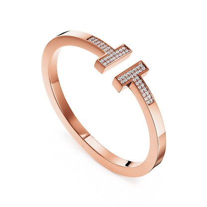 18K T Diamond Square Bracelet