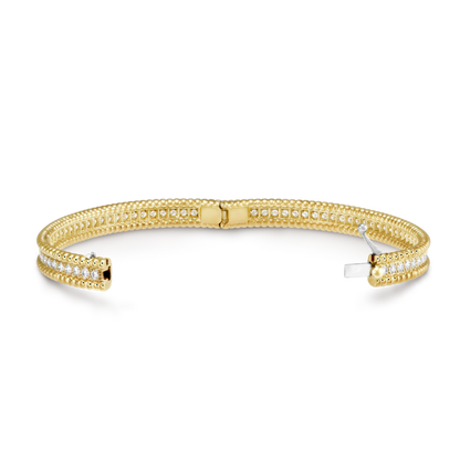 18K Perlée Diamonds One Row Bracelet