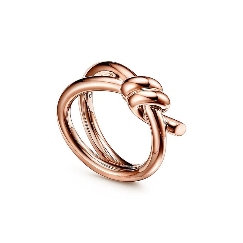 18K Knot Double Row Ring