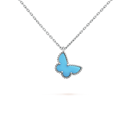 18K Sweet Alhambra Blue Butterfly Necklace