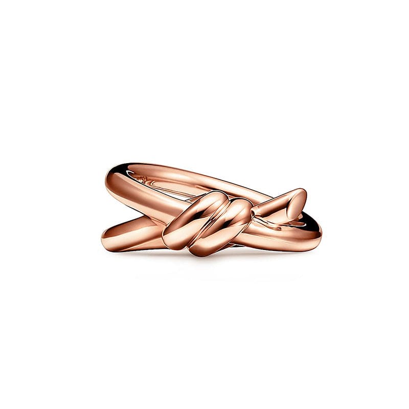 18K Knot Double Row Ring