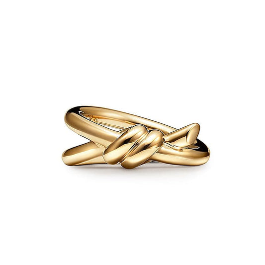 18K Knot Double Row Ring