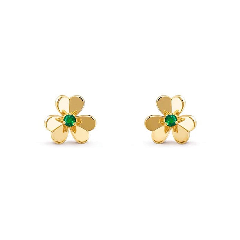 18K Frivole Mini Emerald Earrings