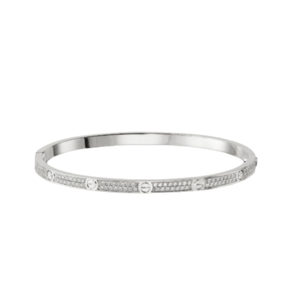 18K LOVE BRACELET 3.65MM DIAMOND-PAVED