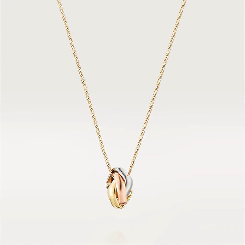 18K Trinity Cushion Necklace