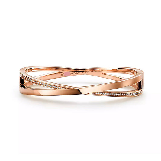 18K T Atlas x Narrow Hinged Bangle Bracelet