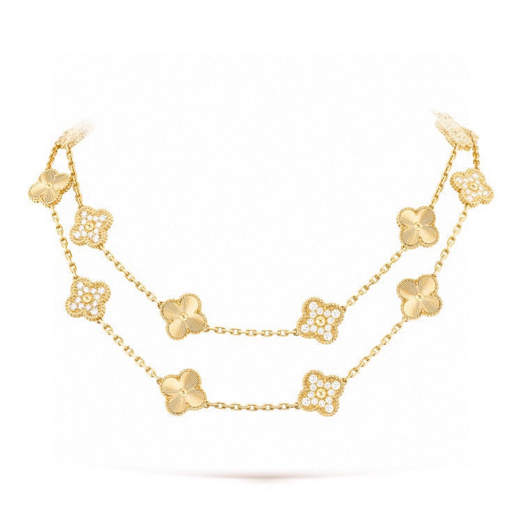 18K Vintage Alhambra 20 Motifs Long Necklace