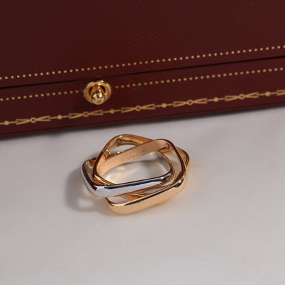 18K Trinity Cushion Ring