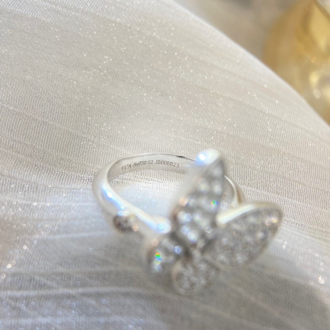 18K Two Butterfly Ring