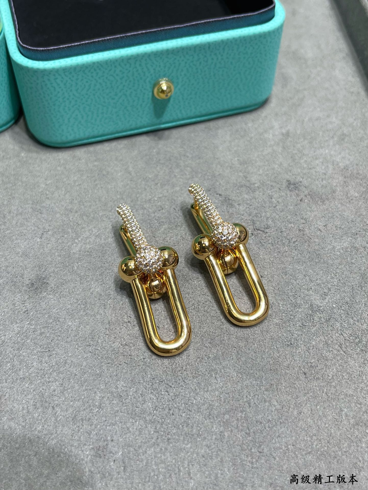 18K T HardWear Large Link Diamonds Earrings