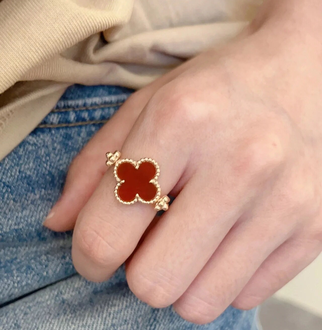 18K Vintage Alhambra Reversible Ring