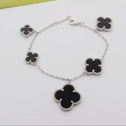 18K Magic Alhambra Five Black Motifs Bracelet