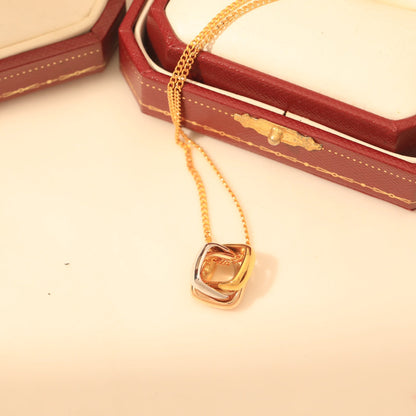 18K Trinity Cushion Necklace