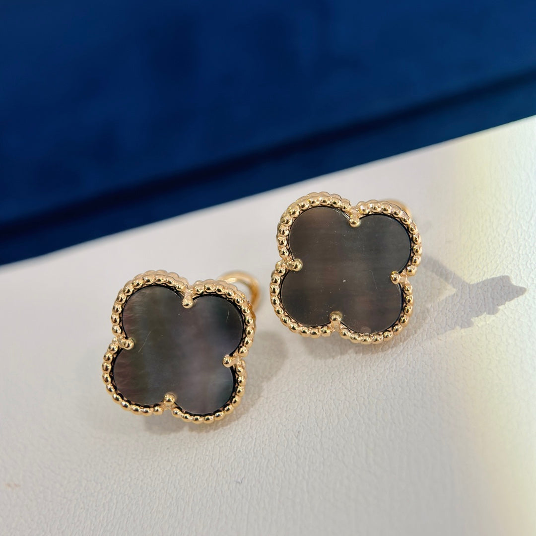 18K Vintage Alhambra Grey Earrings