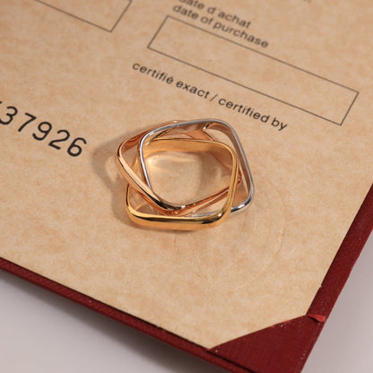 18K Trinity Cushion Ring