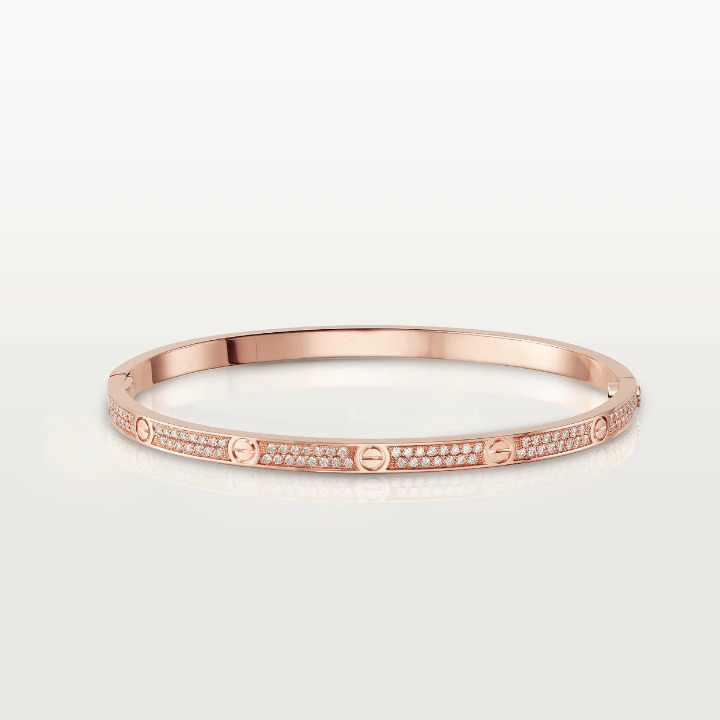 18K LOVE BRACELET 3.65MM DIAMOND-PAVED